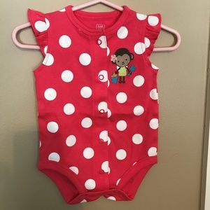 Red and White Polka Dot Onesie